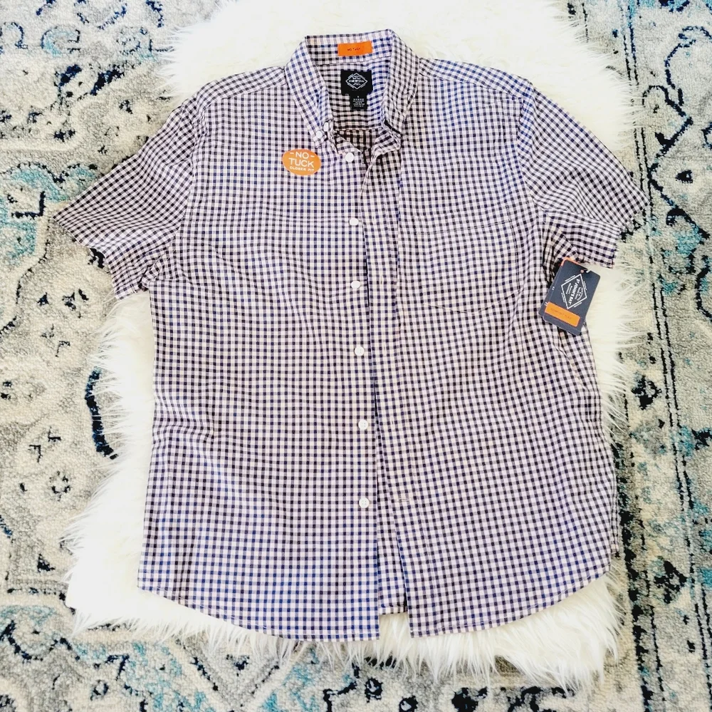 St. John's Bay Short Sleeve Button-Down Shirt sz L - Picture 3 of 8